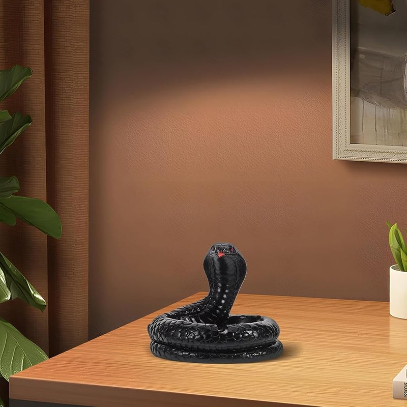 Black Serpent Resin Ashtray Desktop Ornament Home Office Decor Gift for Snake Enthusiasts - Image 5